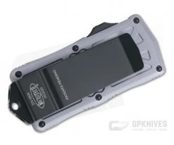 Microtech Exocet Gray Aluminum Black 204P Double Edge CA Legal OTF Automatic 157-1GY 6 Microtech Exocet Gray Aluminum Black 204P Double Edge CA Legal OTF Automatic 157-1GY -Daggers Online Shop 157 1gy 204p 2