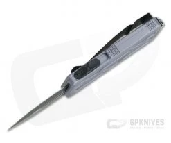 Microtech Exocet Gray Aluminum Black 204P Double Edge CA Legal OTF Automatic 157-1GY 7 Microtech Exocet Gray Aluminum Black 204P Double Edge CA Legal OTF Automatic 157-1GY -Daggers Online Shop 157 1gy 204p 3