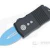 Microtech Exocet Jedi Knight Blue Double Edge Black CA Legal OTF Automatic 157-1JK