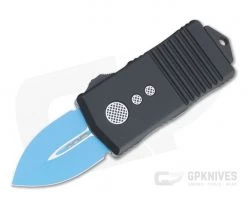 Microtech Exocet Jedi Knight Blue Double Edge Black CA Legal OTF Automatic 157-1JK