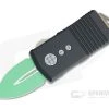 Microtech Exocet Jedi Master Green Double Edge Black CA Legal OTF Automatic 157-1JM