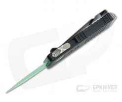 Microtech Exocet Jedi Master Green Double Edge Black CA Legal OTF Automatic 157-1JM -Daggers Online Shop 157 1jm 3