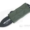 Microtech Exocet Black 204P Plain Double Edge OD Green CA Legal OTF Auto 157-1OD
