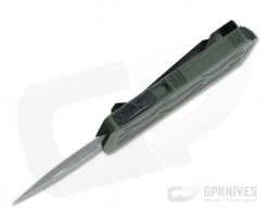 Microtech Exocet Black M390 Plain Double Edge OD Green CA Legal OTF Auto 157-1OD -Daggers Online Shop 157 1od m390 3