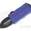 Microtech Exocet Purple Handle 204P Black Plain Double Edge CA Legal OTF Auto 157-1PU