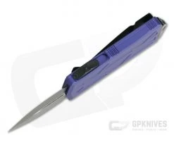 Microtech Exocet Purple Handle 204P Black Plain Double Edge CA Legal OTF Auto 157-1PU -Daggers Online Shop 157 1pu 204p 3