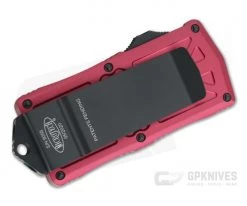 Microtech Exocet Red Aluminum Black 204P Double Edge CA Legal OTF Automatic 157-1RD -Daggers Online Shop 157 1rd 204p 2