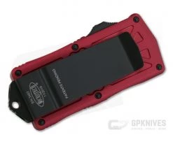 Microtech Exocet Red Aluminum Black 204P Double Edge CA Legal OTF Automatic 157-1RD -Daggers Online Shop 157 1rd xhp 2