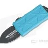 Microtech Exocet Turquoise Handle Black Plain Double Edge CA Legal OTF Auto 157-1TQ-204P