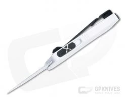 Microtech Exocet Storm Trooper White Double Edge Serrated CA Legal OTF Automatic 157-3ST 5 Microtech Exocet Storm Trooper White Double Edge Serrated CA Legal OTF Automatic 157-3ST -Daggers Online Shop 157 3st 3