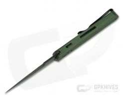 Protech Knives Don Black DLC Plain Edge Contoured Green Aluminum Handle 1721-GREEN -Daggers Online Shop 1721 green 3