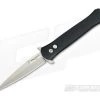 Protech Knives Don Satin Plain Edge Machine Contoured Black Aluminum 1721-SATIN