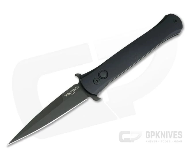 Protech Knives Don Black DLC Plain Edge 3D Ring Pattern Automatic 1725 1 Protech Knives Don Black DLC Plain Edge 3D Ring Pattern Automatic 1725