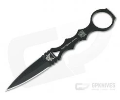 Benchmade SOCP Dagger Black Fixed Blade Knife with Black Sheath 176BK