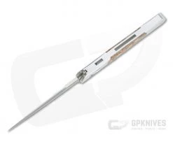 Protech Knives Large Don Satin 154CM Maple Inlays Satin Silver Automatic Knife 1908-MAPLE