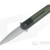 WE Knives Angst Lundquist Carbon Fiber OD Green G10 S35VN Dagger Liner Lock Flipper 2002A