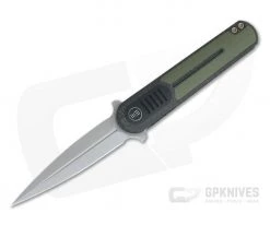WE Knives Angst Lundquist Carbon Fiber OD Green G10 S35VN Dagger Liner Lock Flipper 2002A