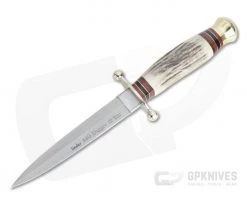 Linder Knives Solingen Dagger Stag Handle Fixed Blade 210013