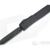 Microtech Ultratech Spartan Signature Carbon Fiber Top DLC 204P Double Edge OTF Automatic Knife 223-1DLCTCFS