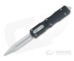 Microtech Dirac Stonewashed Plain Double Edge CTS-XHP Top Slide OTF Automatic Knife 225-10