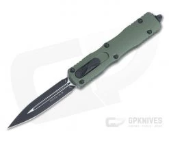Microtech Dirac OD Green Double Edge Black M390 Top Slide OTF Automatic Knife 225-1OD