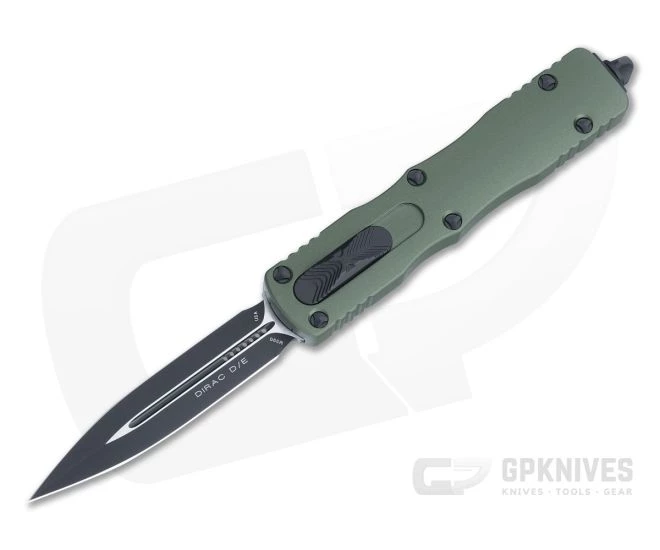 Microtech Dirac OD Green Double Edge Black M390 Top Slide OTF Automatic Knife 225-1OD 1 Microtech Dirac OD Green Double Edge Black M390 Top Slide OTF Automatic Knife 225-1OD