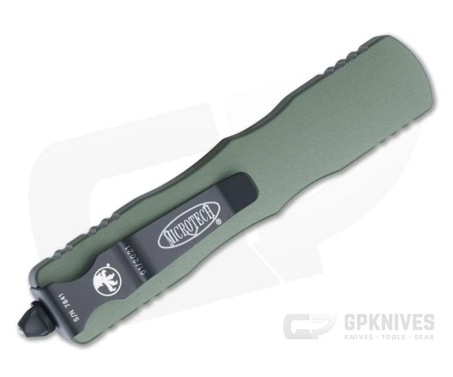 Microtech Dirac OD Green Double Edge Black M390 Top Slide OTF Automatic Knife 225-1OD 2 Microtech Dirac OD Green Double Edge Black M390 Top Slide OTF Automatic Knife 225-1OD - Image 2