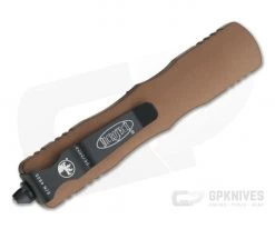 Microtech Dirac Tan Double Edge Black M390 Top Slide OTF Automatic Knife 225-1TA -Daggers Online Shop 225 1ta m390 2
