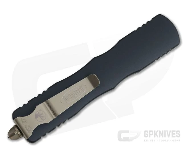 Microtech Dirac Delta Black Plain Double Edge 204P Top Slide OTF Automatic Knife 227-1PR 2 Microtech Dirac Delta Black Plain Double Edge 204P Top Slide OTF Automatic Knife 227-1PR - Image 2