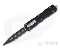 Microtech Dirac Delta Black Plain Double Edge M390 Top Slide OTF Automatic Knife 227-1