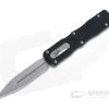 Microtech Dirac Delta Stonewashed Plain Double Edge 204P Top Slide OTF Automatic Knife 227-10