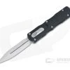 Microtech Dirac Delta Satin Plain Double Edge 204P Top Slide OTF Automatic Knife 227-4