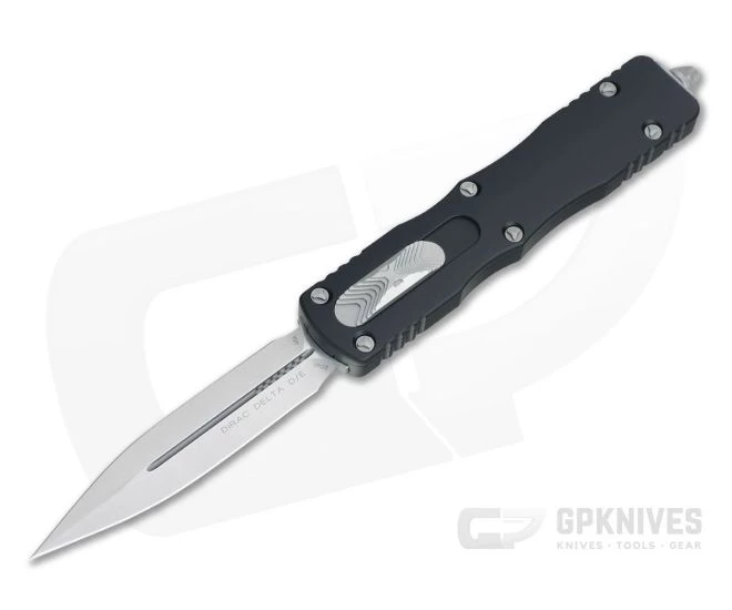 Microtech Dirac Delta Satin Plain Double Edge 204P Top Slide OTF Automatic Knife 227-4 1 Microtech Dirac Delta Satin Plain Double Edge 204P Top Slide OTF Automatic Knife 227-4