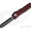 Microtech UTX-85 Spartan Merlot Black Double Edge M390 OTF Automatic Knife 230-1MR