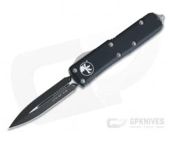 Microtech UTX-85 Black Plain Double Edge CTS-204P OTF Automatic Knife 232-1