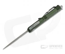 Microtech UTX-85 Stonewash Plain D/E CTS-204P OD Green OTF Automatic 232-10OD -Daggers Online Shop 232 10od 204p 3