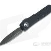 Microtech UTX-85 Black Double Edge Black DLC M390 OTF Automatic Knife 232-1DLCT