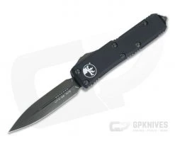 Microtech UTX-85 Black Double Edge Black DLC M390 OTF Automatic Knife 232-1DLCT