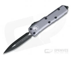 Microtech UTX-85 D/E Gray Black Double Edge CTS-204P OTF Automatic Knife 232-1GY