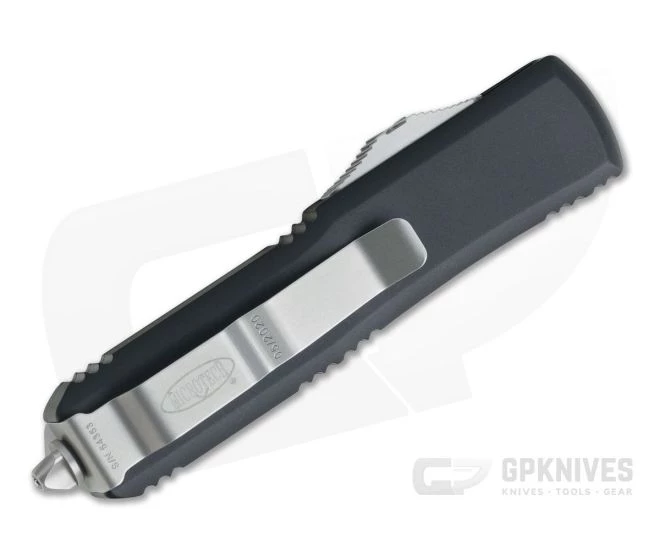 Microtech UTX-85 Black Double Edge Black Full Serrated M390 OTF Automatic Knife 232-3 3 Microtech UTX-85 Black Double Edge Black Full Serrated M390 OTF Automatic Knife 232-3 - Image 3