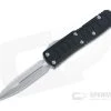 Microtech UTX-85 II D/E Stepside Signature Stonewashed Full Serrated M390 Double Edge OTF Automatic Knife 232II-12S