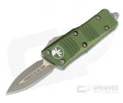 Microtech Mini Troodon D/E Bronze Apocalyptic M390 OD Green OTF Automatic 238-13APOD