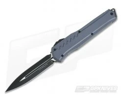 Microtech Cypher MK7 D/E Black Plain Double Edge Elmax Gray OTF Automatic Knife 242M-1GY