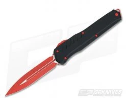 Microtech Cypher MK7 D/E Red Double Edge OTF Automatic Knife 242M-1RDB