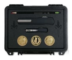 Microtech John Wick Continental Set D/E Cypher Spartan UTX-70 Stonewashed w/ Coins and Pelican Case -Daggers Online Shop 245 105jw 8