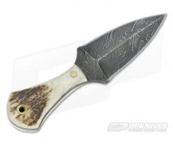 Olamic Cutlery Damascus Neck Knife Dagger Stag -Daggers Online Shop 3232 3