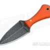 Olamic Cutlery Damascus Neck Knife Dagger Orange G10