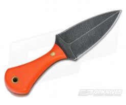 Olamic Cutlery Damascus Neck Knife Dagger Orange G10 -Daggers Online Shop 3233 3