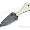 Olamic Cutlery Damascus Neck Knife Dagger White G10
