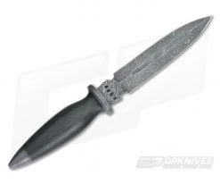 Olamic Cutlery Fixed Blade Dagger Carbon Fiber and Damascus -Daggers Online Shop 3335 3